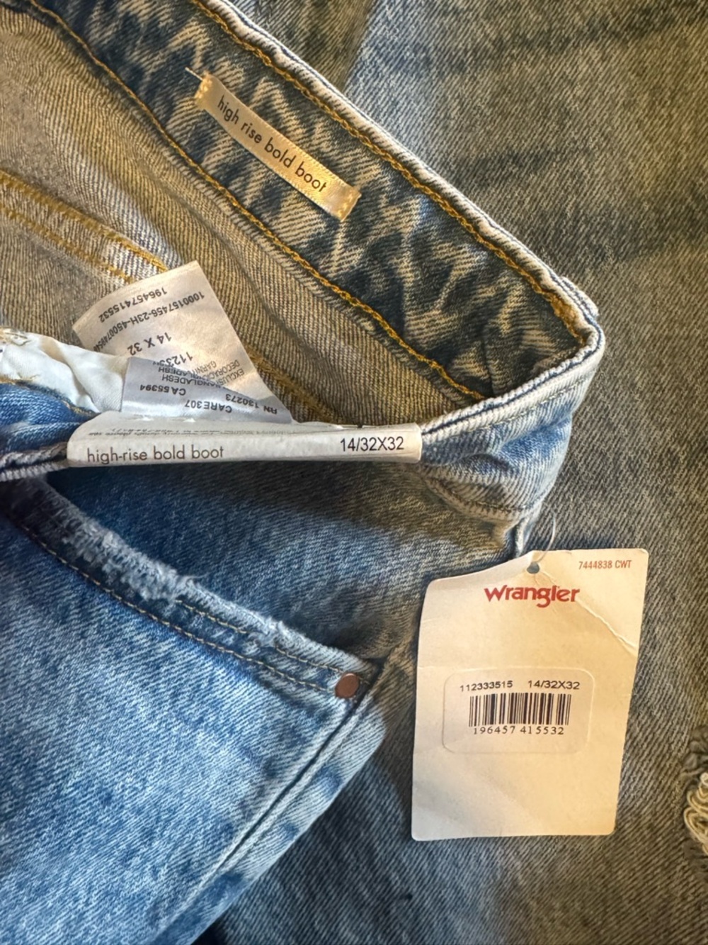 Wrangler High Rise Bold Boot Distressed Jean - Picture 5 of 5